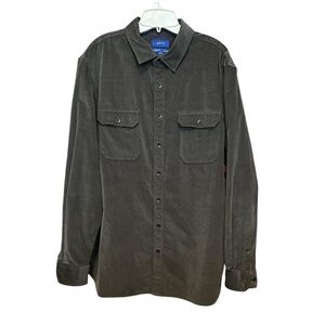 Apt 9 great winter grey men’s button down shirt xl slim fit EUC